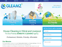 Tablet Screenshot of gleamzcleaning.co.uk